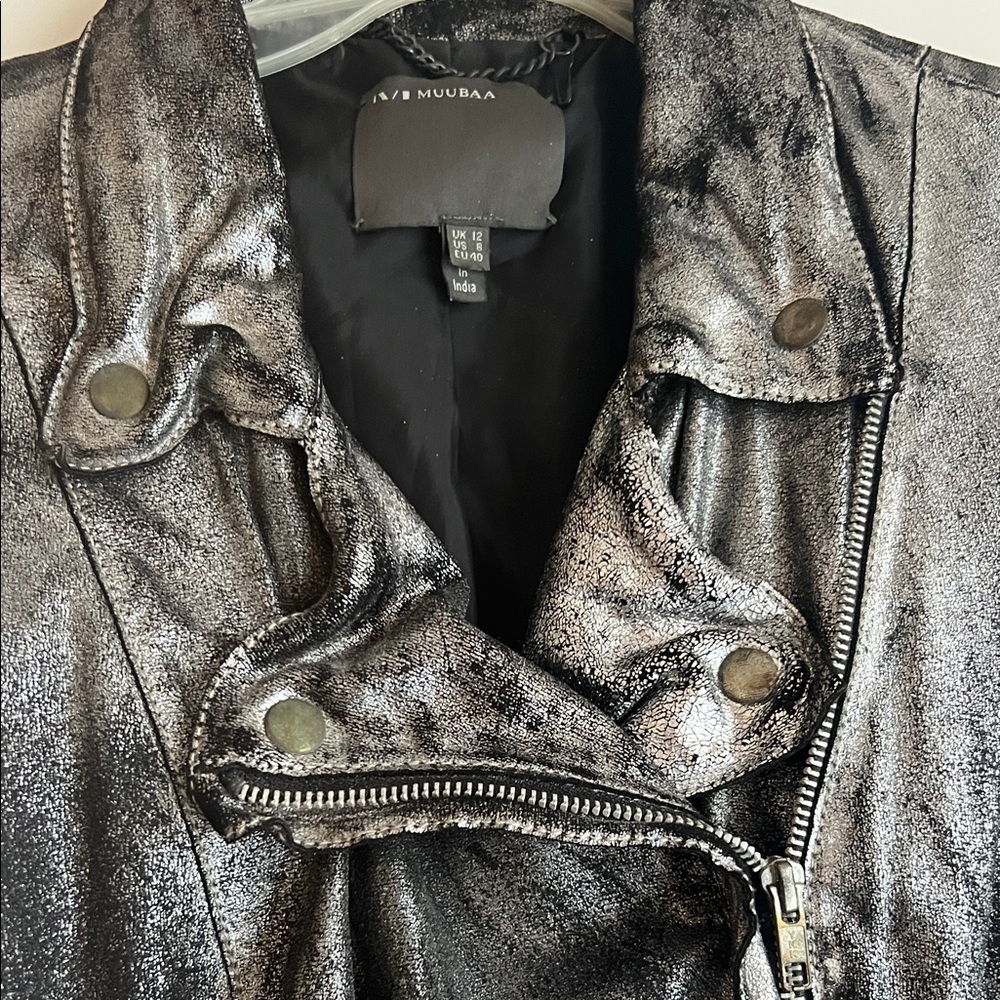 Muubaa Silver Metallic Women's Jacket - Picture 4 of 6